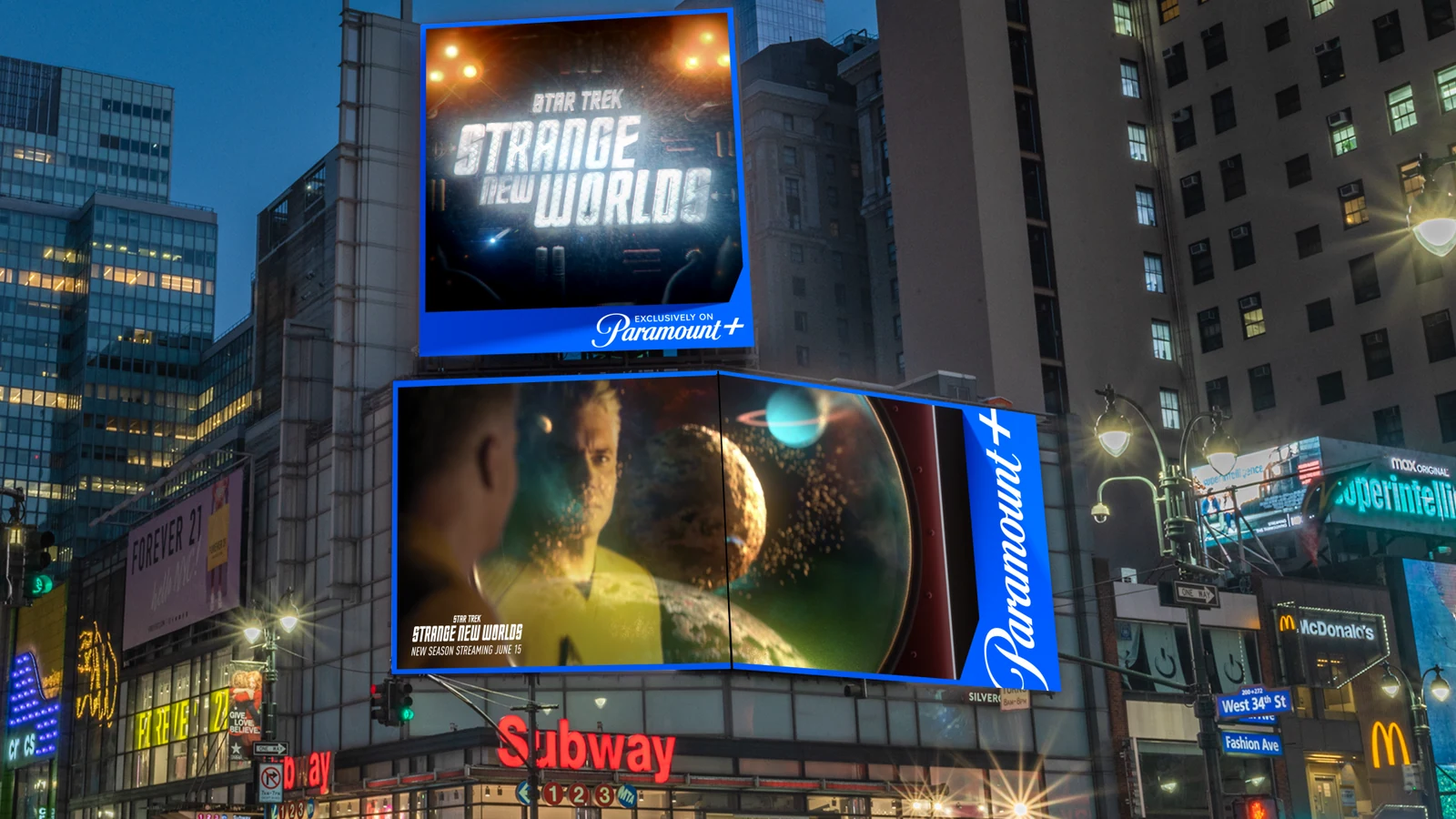 Wet Hot Space Engine Deluxe displayed at billboard scale in Penn District.